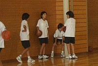 中学生スクール バスケットボール写真